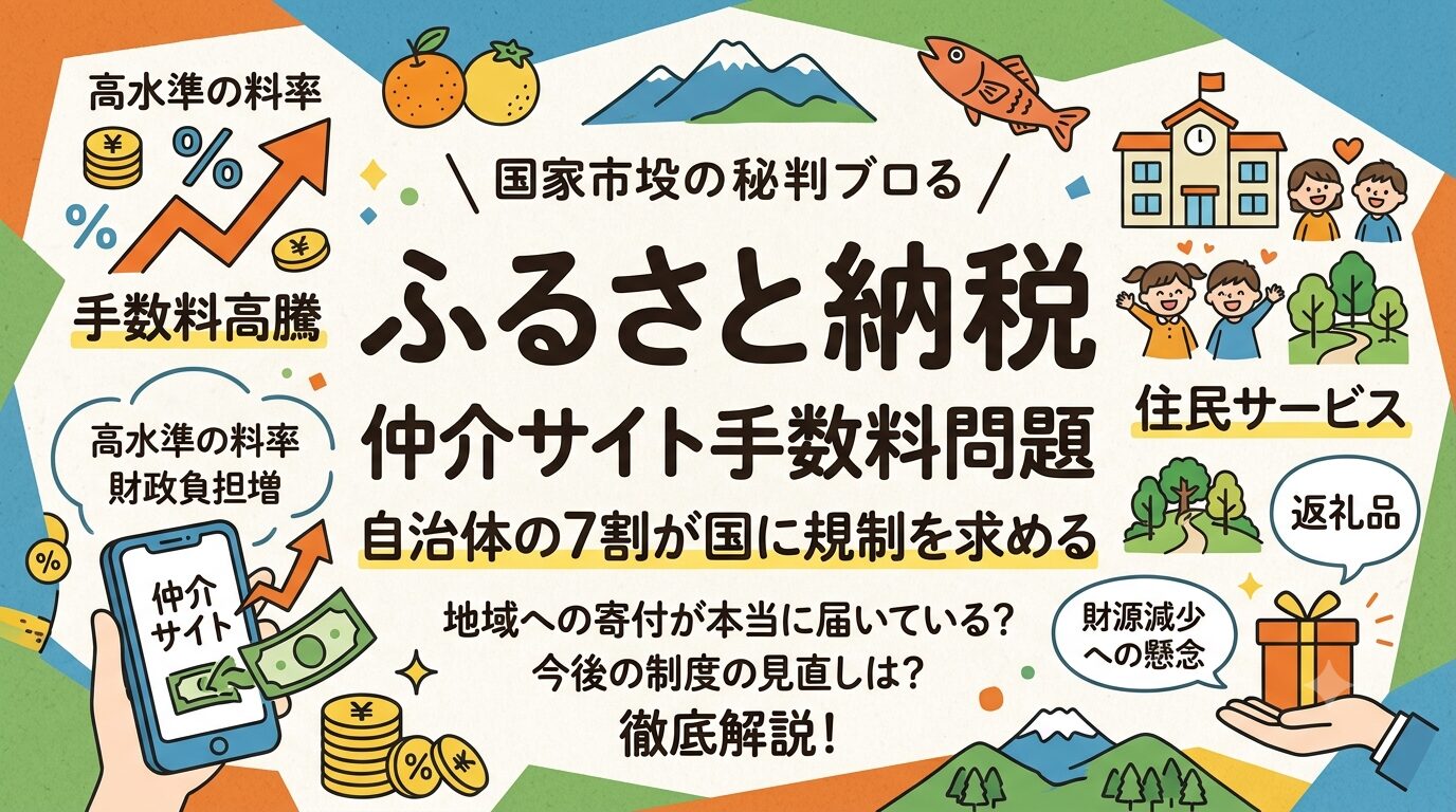 ふるさと納税の仲介サイト手数料問題とは？自治体の7割が国に規制を求める背景と今後の動向