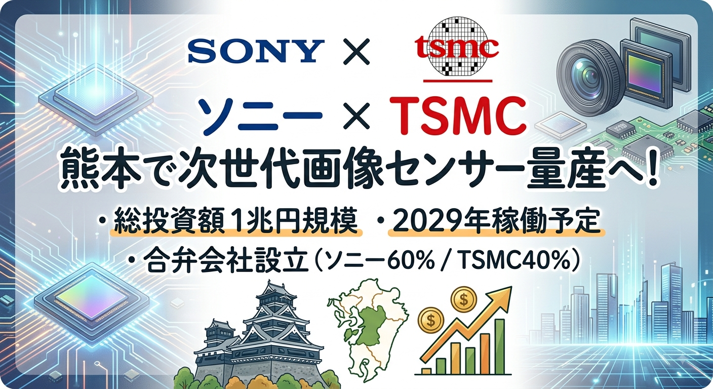 ソニーとTSMCが熊本で次世代画像センサー量産へ！1兆円規模の投資がもたらす影響と未来像